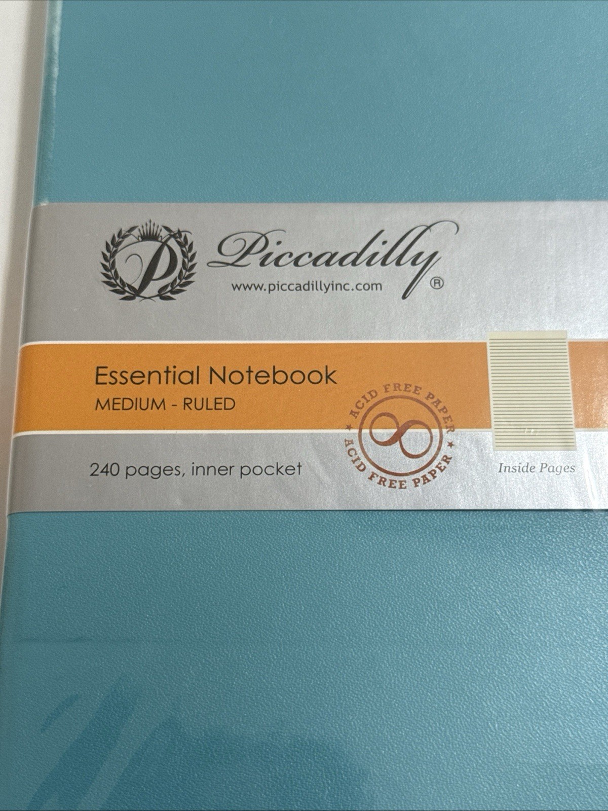 2 Piccadilly Essential Notebooks Medium Ruled 240 Pages Hardcover NEW SEALED