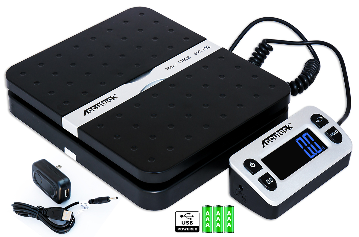 Accuteck ShipPro W-8580 110lbs x 0.1 oz Black Digital shipping postal scale
