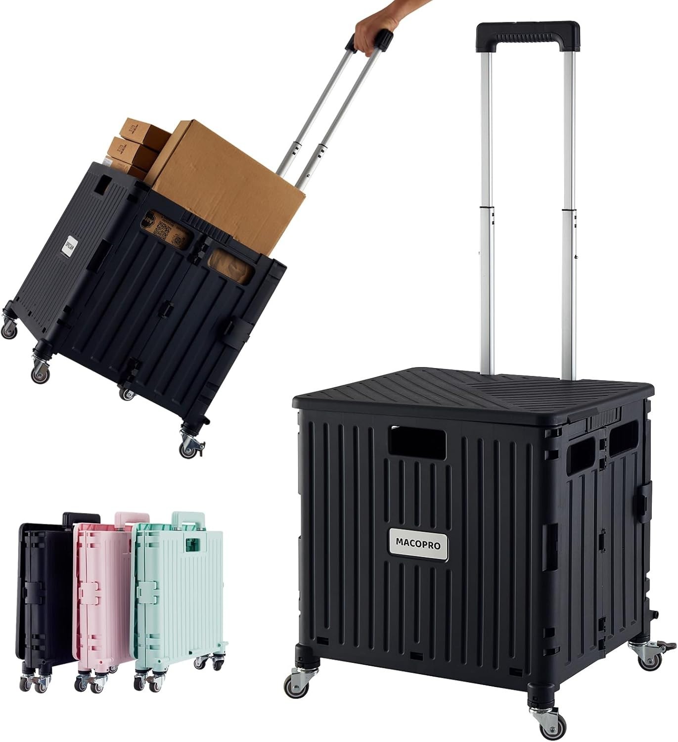 Heavy Duty Rolling Crate Utility Cart Rust Resistant for Indoor and Outdoor Use