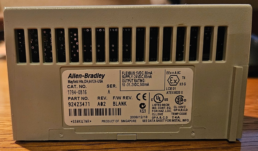 Allen Bradley Flex I/O 1794-OB16 24 VDC Source Output