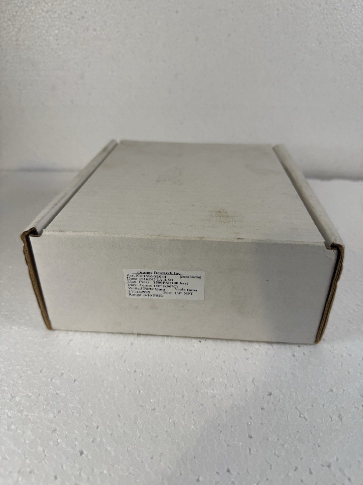 Orange Research Differential Pressure Gauge Part No. 1516-S1044/1500 PSI