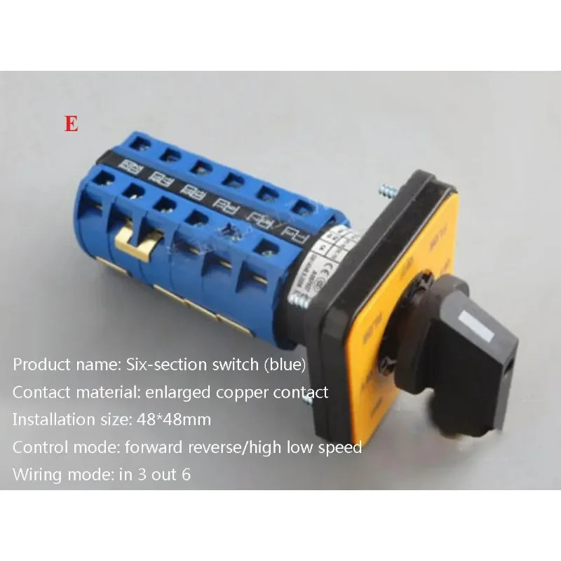 Milling Machine Switch Forward Reverse Two-Speed 3/4/6 Section Mill Switch