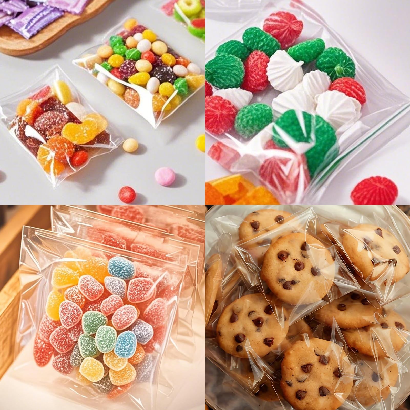 100 PCS 5×10-inch Self Sealing Cellophane Bags Clear Resealable Sleeves