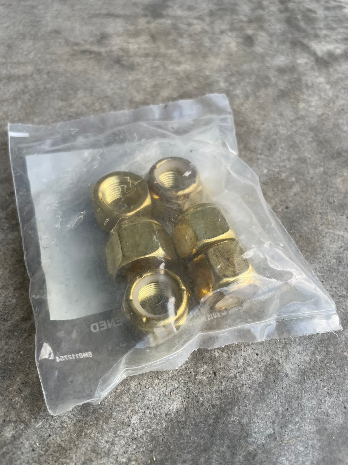 1/2″-20 Brass Nylon Insert Lock Stop Nyloc Nuts, Pack of (6)