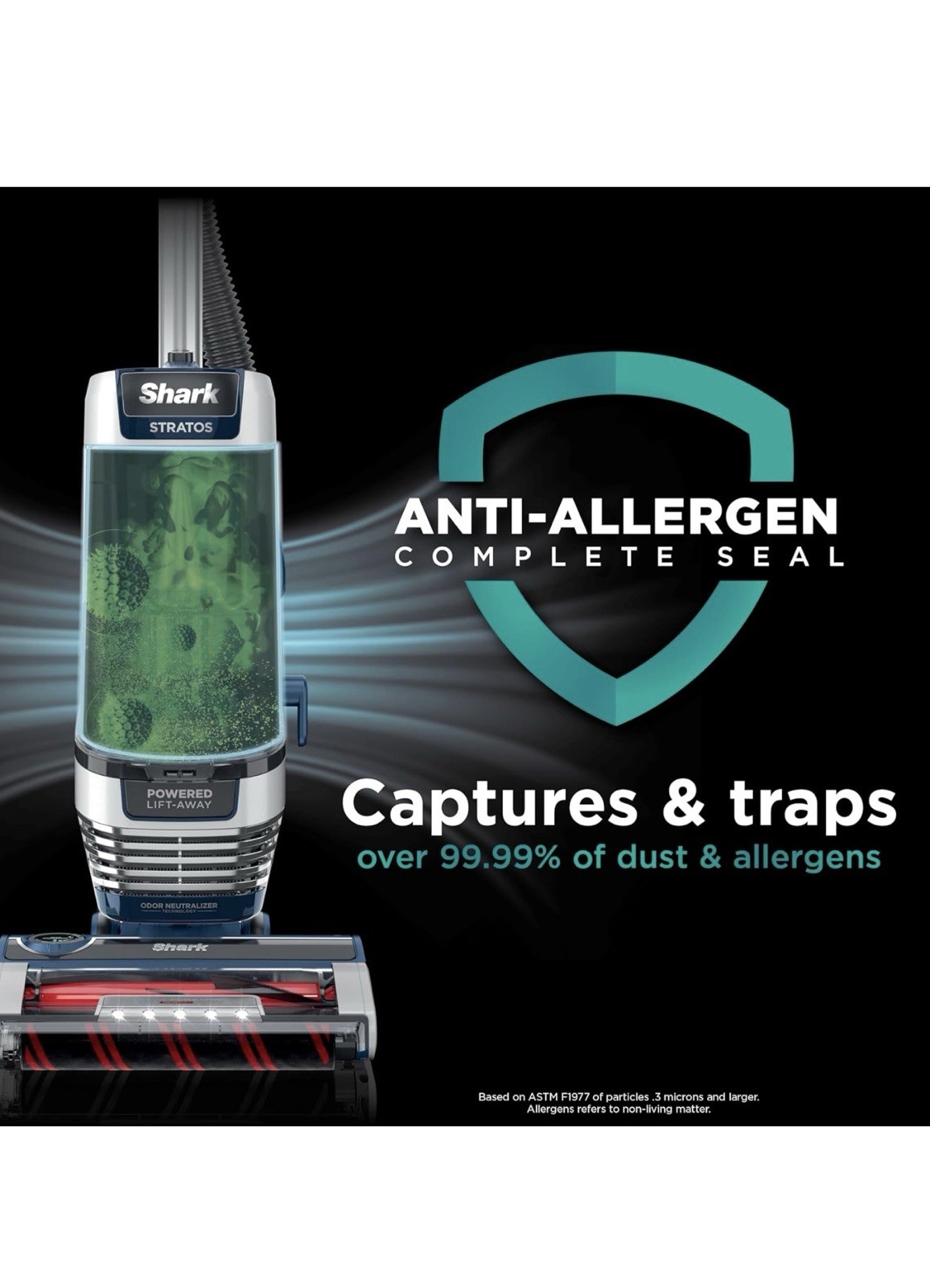 Shark Stratos Powered Lift-Away Upright Vacuum, HEPA, DuoClean, Pet Tools, LED