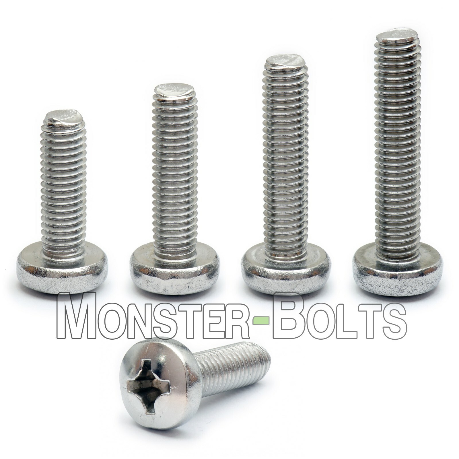 M2 / 2mm Phillips Pan Head Machine Screws, Stainless Steel A2, DIN 7985, 3-20mm