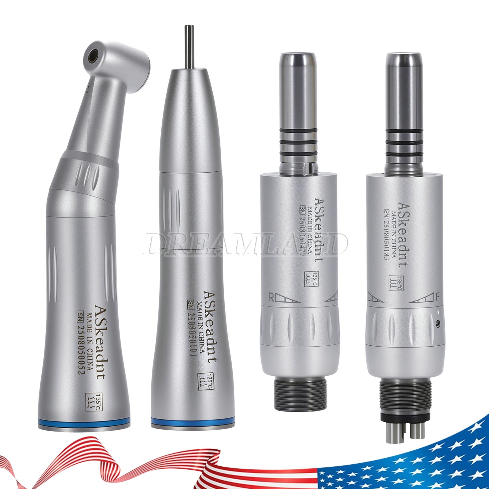Slow Low Speed Handpiece Contra Angle Straight Air Motor 2/4H Fit NSK YP4 Dental