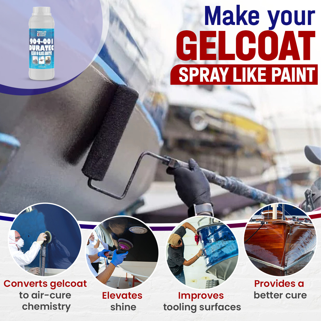 904-001 Duratec Clear Hi-Gloss Additive for Gelcoat (Quart)