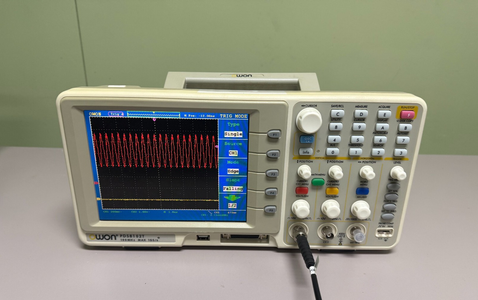 OWON PDS8102T 100MHz 2 Channel Oscilloscope