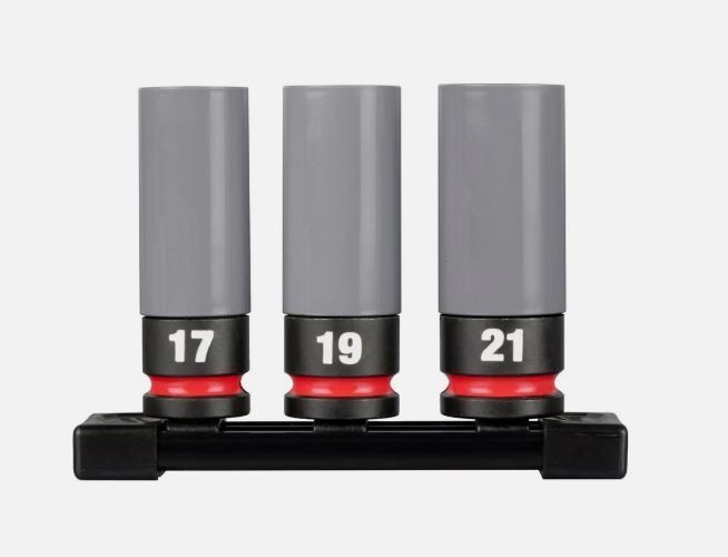 Milwaukee 1/2″ Metric Lug Nut Socket Set 3 PC Impact Duty SHOCKWAVE 49-66-7830