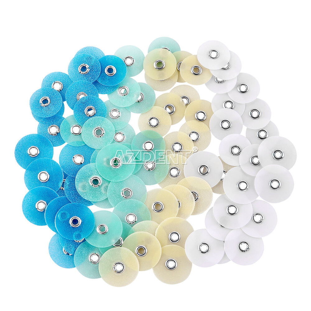 AZDENT Dental Soflex Discs Composite Finishing Polishing Discs 2.35mm+Mandrel