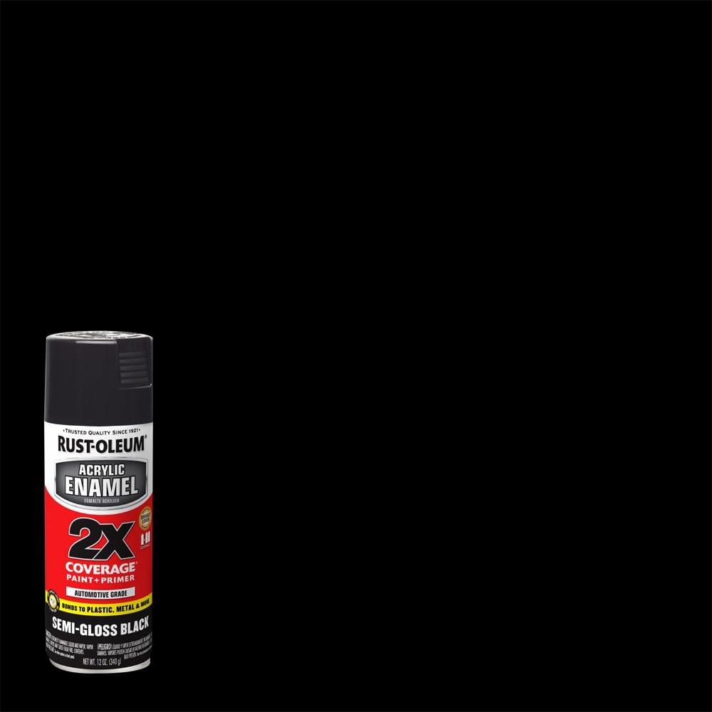 Rust-Oleum 271903 Acrylic Enamel 2X Spray Paint, 12 oz, Gloss Black, (Pack of 1)
