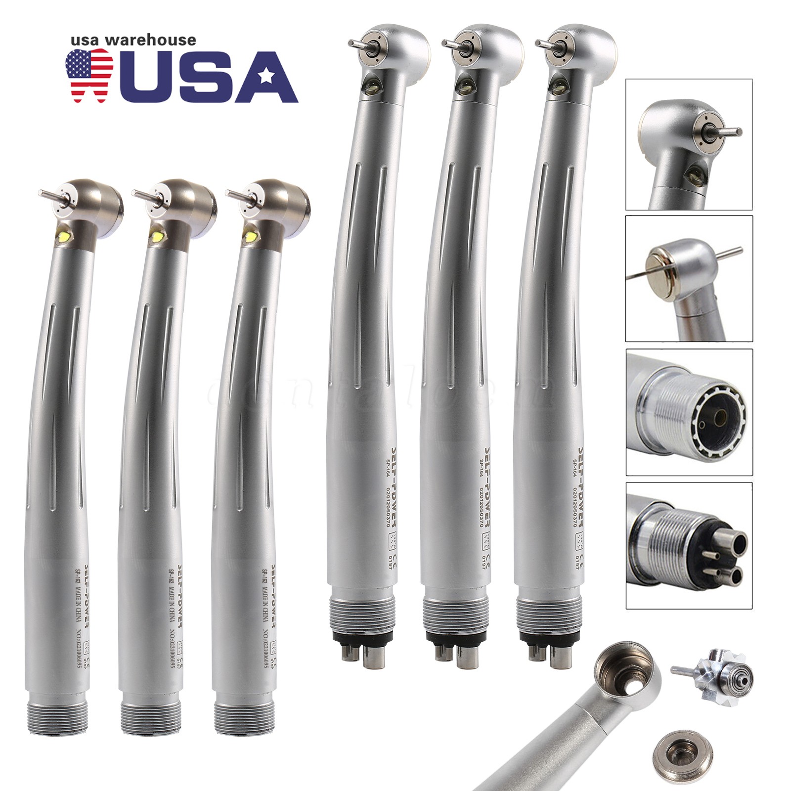 NSK Style Dental Fiber Optic LED E-generator high speed handpiece 4 HOLE/2HOLE