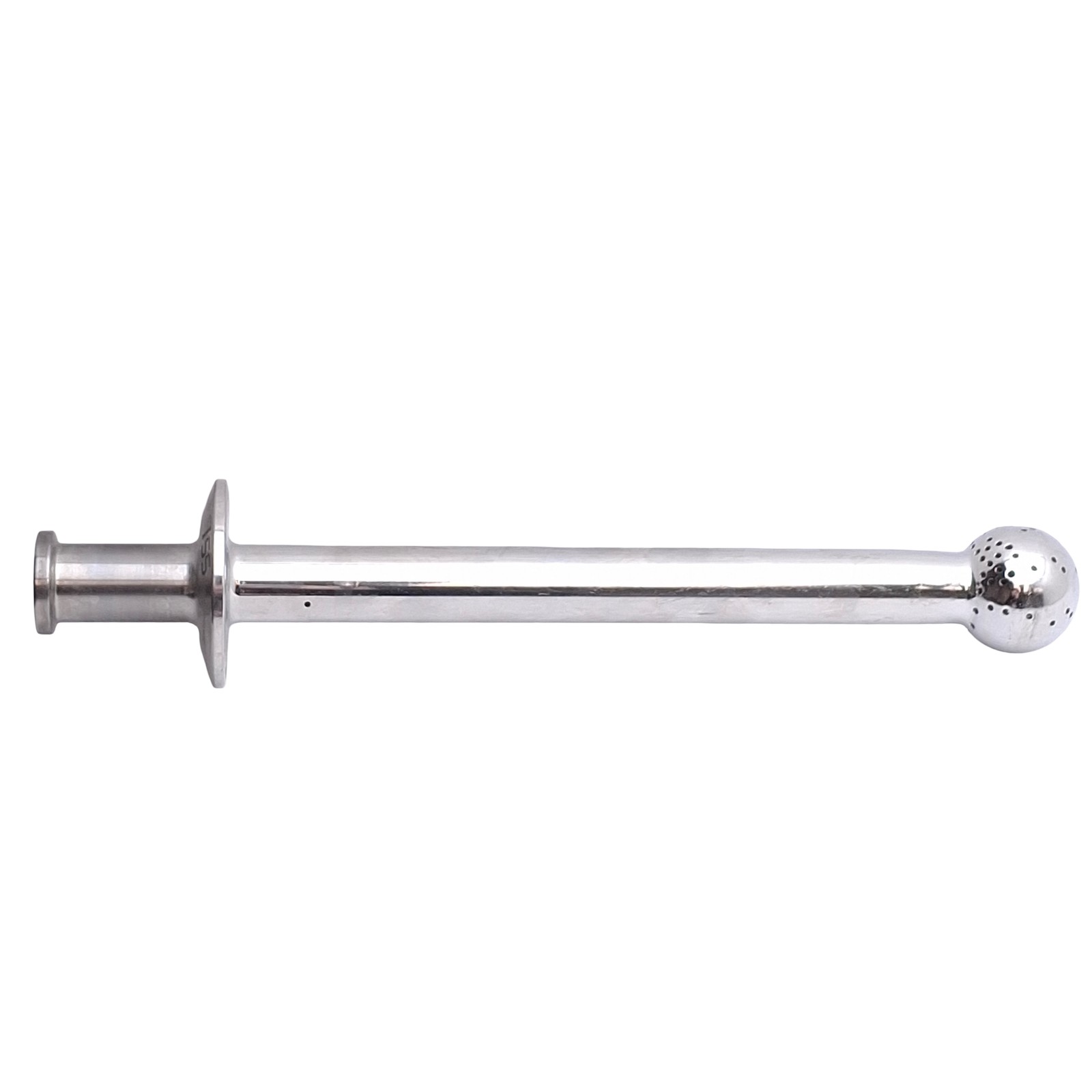 ISS Sanitary Supply Tube With Spray Ball 1/2in Tri-Clamp, 8.12in Internal Length