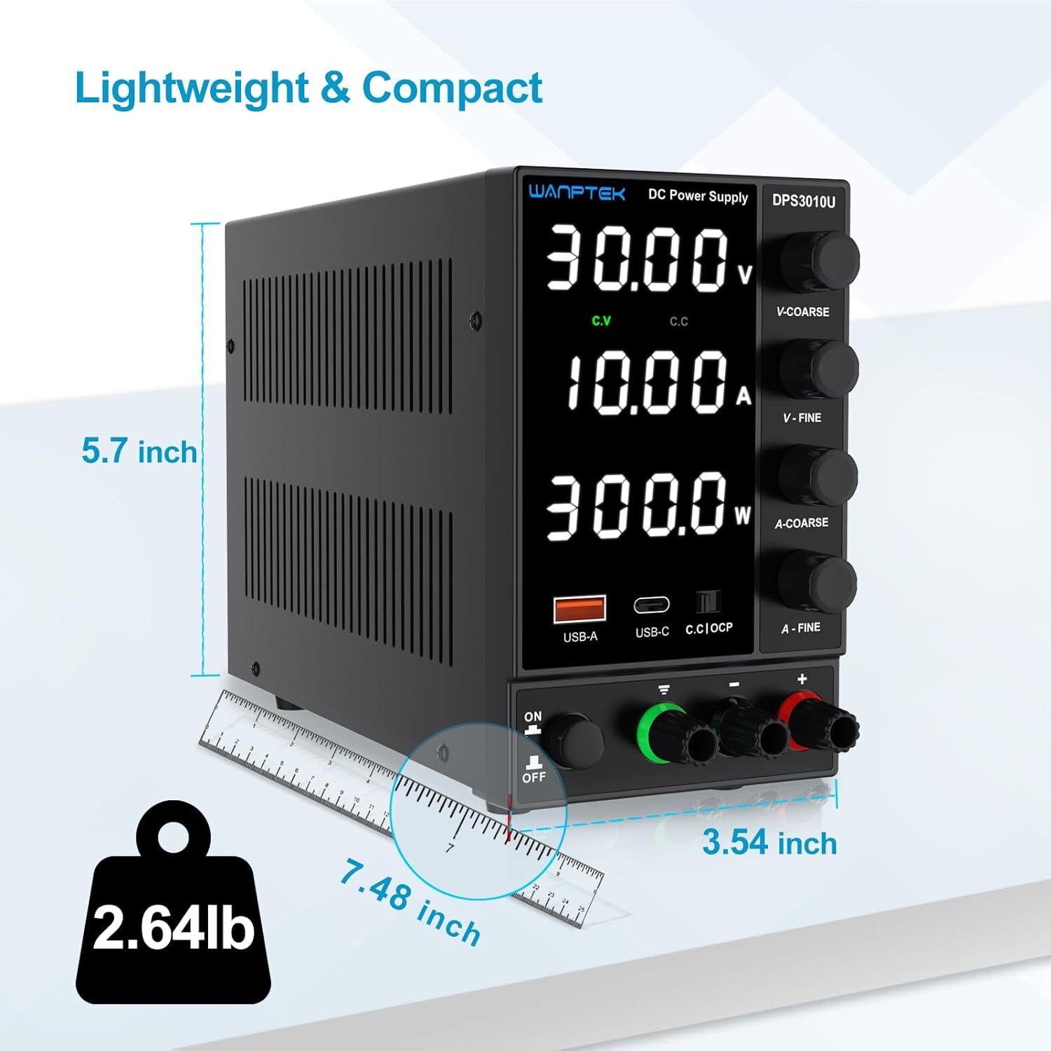 Adjustable 0-30/60/120V 0-2/3/5/10A Lab DC Power Supply Variable Bench Switching