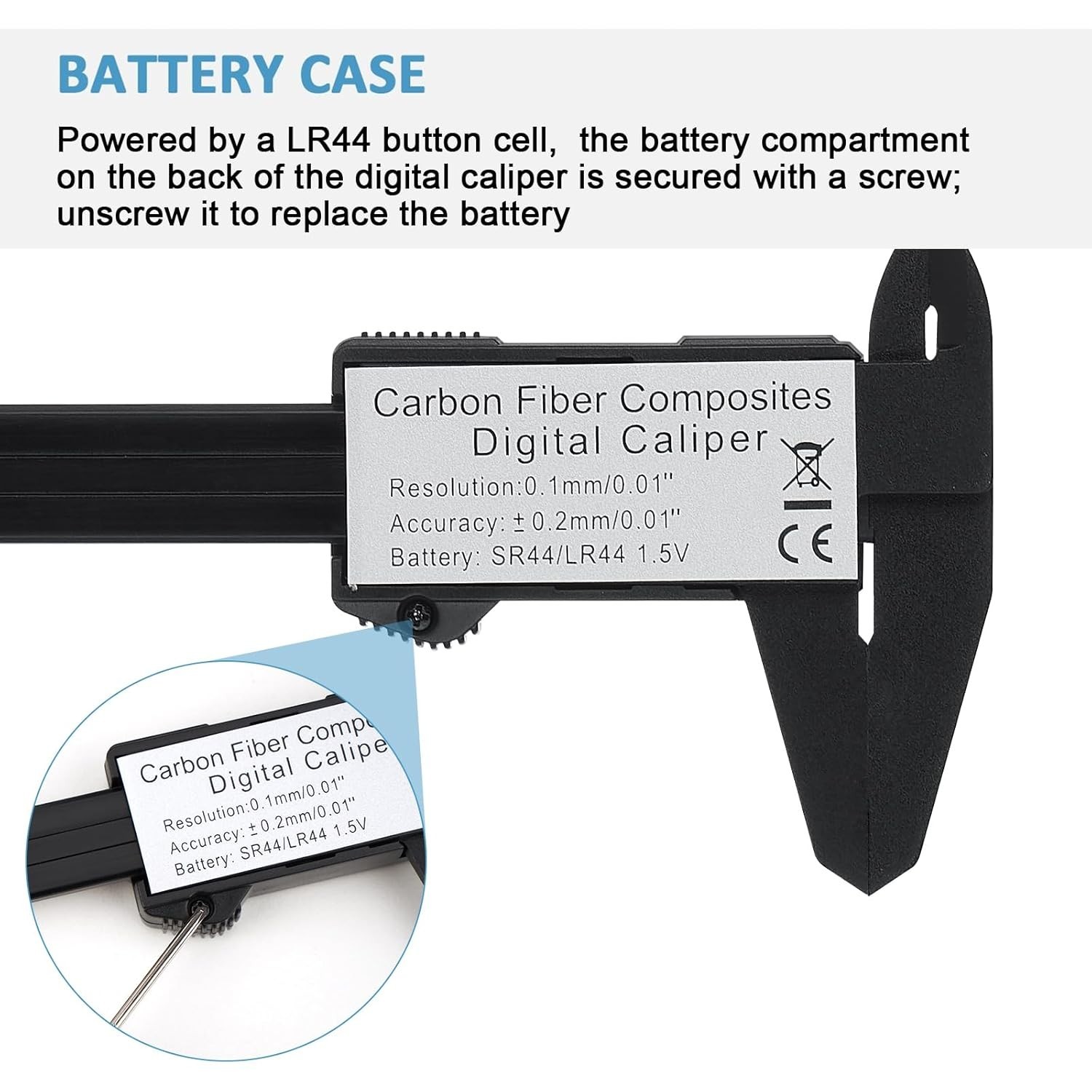 0-6″ Electronic Micrometer Caliper – Accuracy ±0.2mm, Easy Inch/MM Conversion