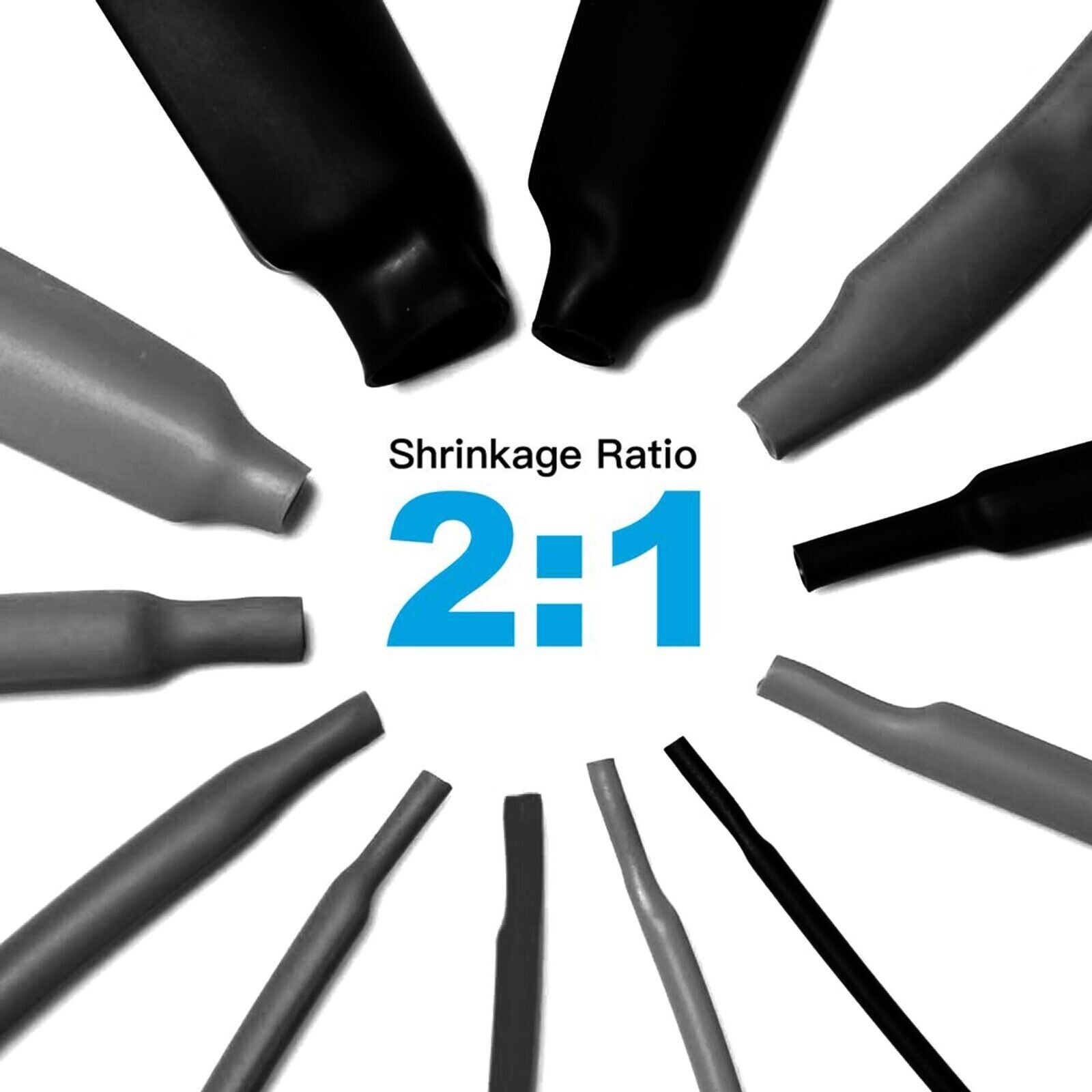 127pcs Heat Shrink Tubing Electrical Wire Insulation Cable Connection Sleeve Kit