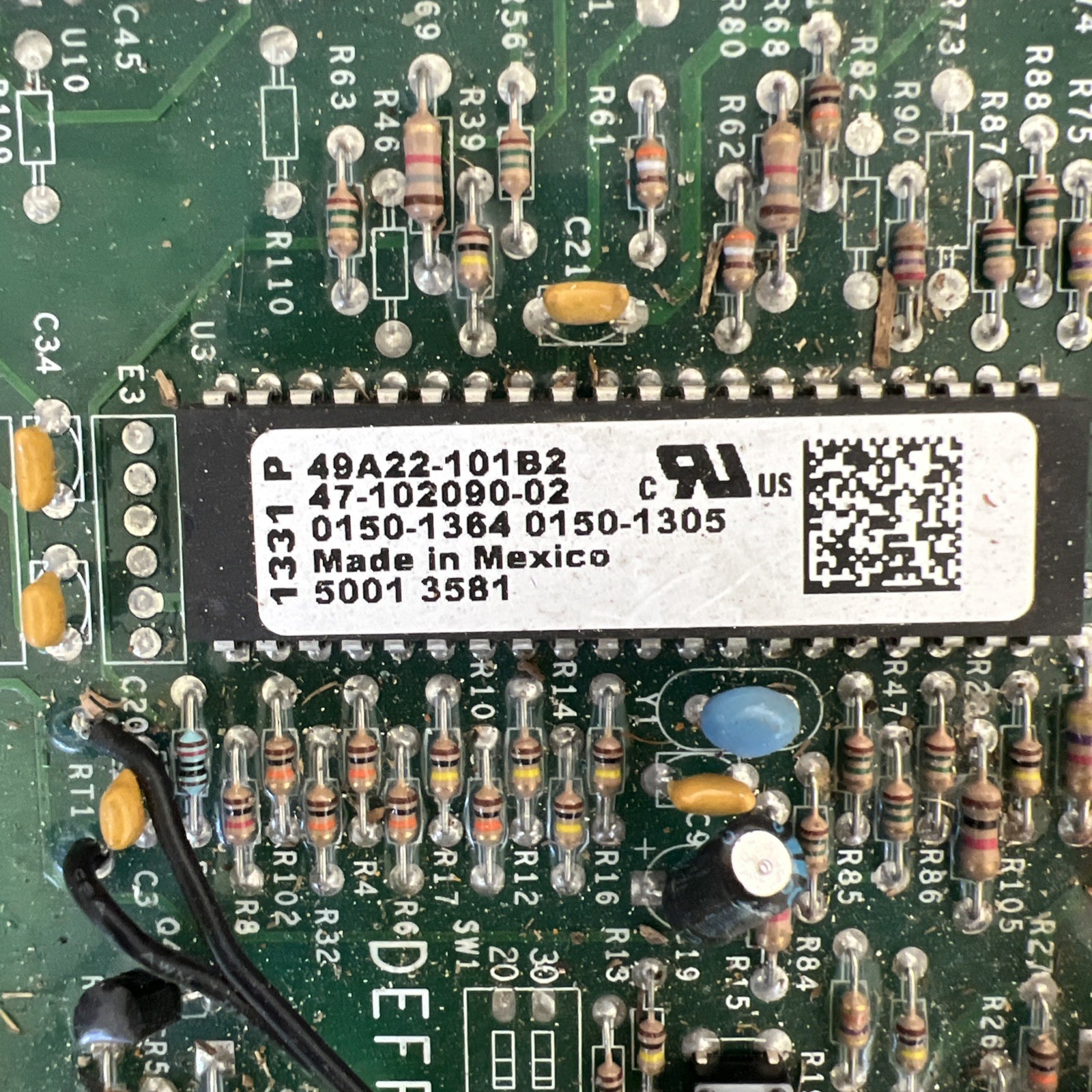 Rheem Ruud Condenser Control Board part# 49A22-10182