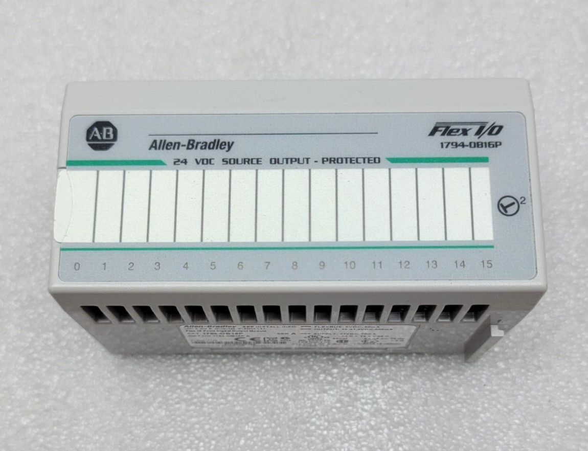 UNUSED ALLEN BRADLEY 1794-OB16P FLEX I/O OUTPUT PROTECTED 24VDC WITH TB3 BASE