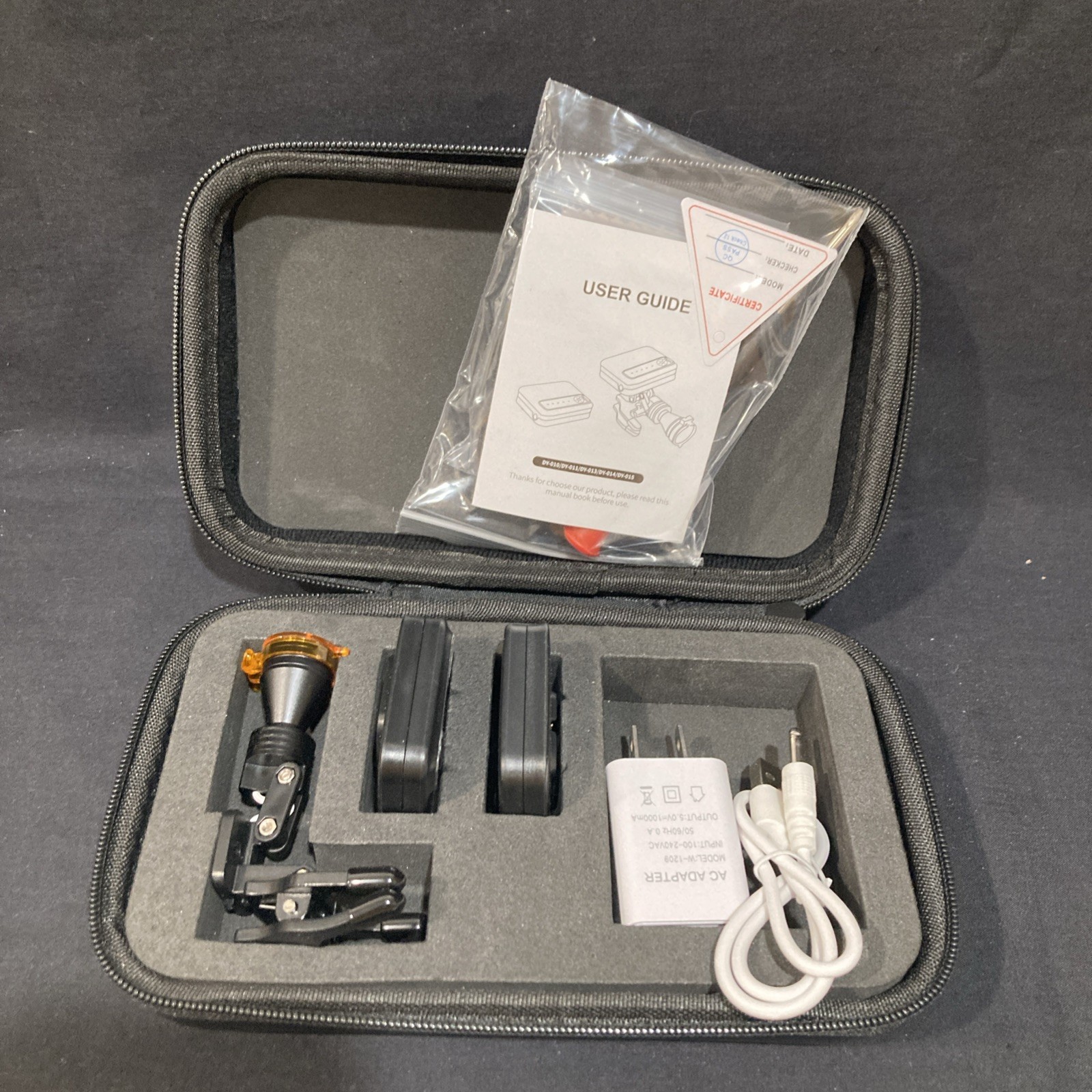 Dual Batteries Dental Clip-on 5W LED Wireless Head Light with Optical Filter New