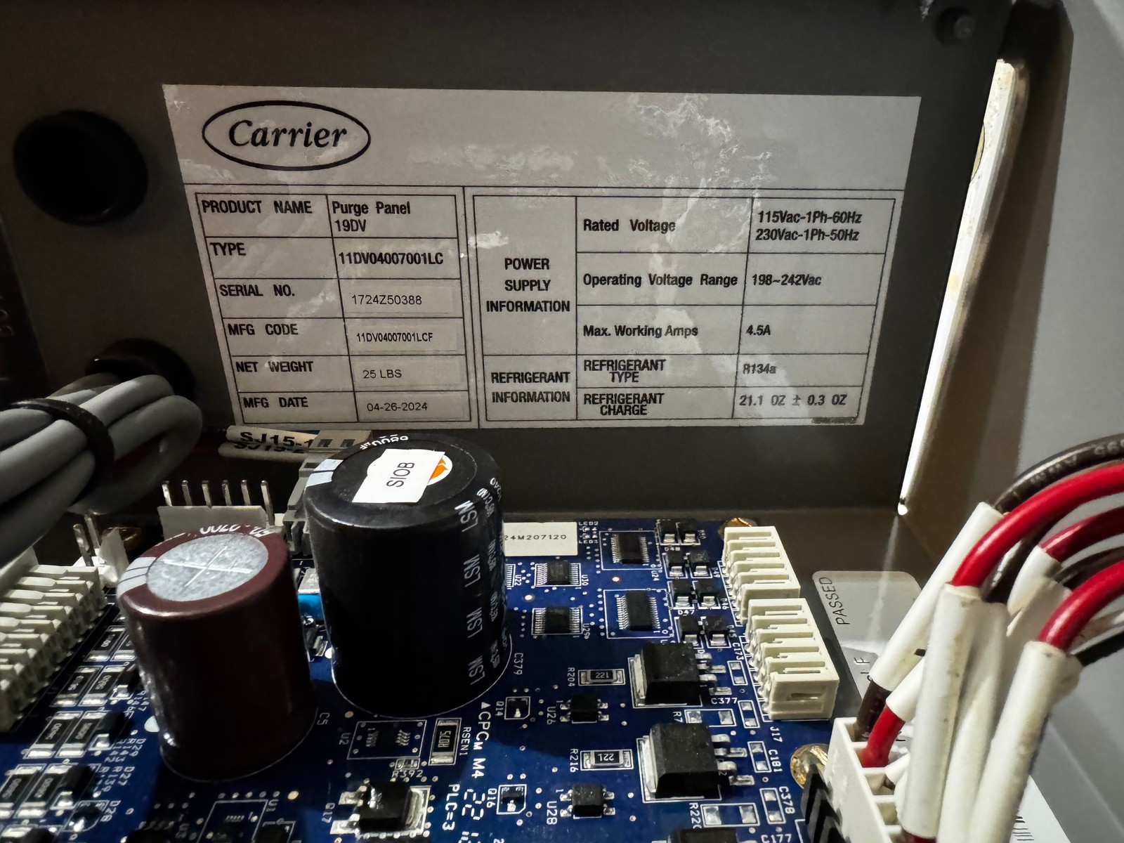 Carrier / 19DV / Purge Assembly for Chiller / 115/230V /Purge Assembly