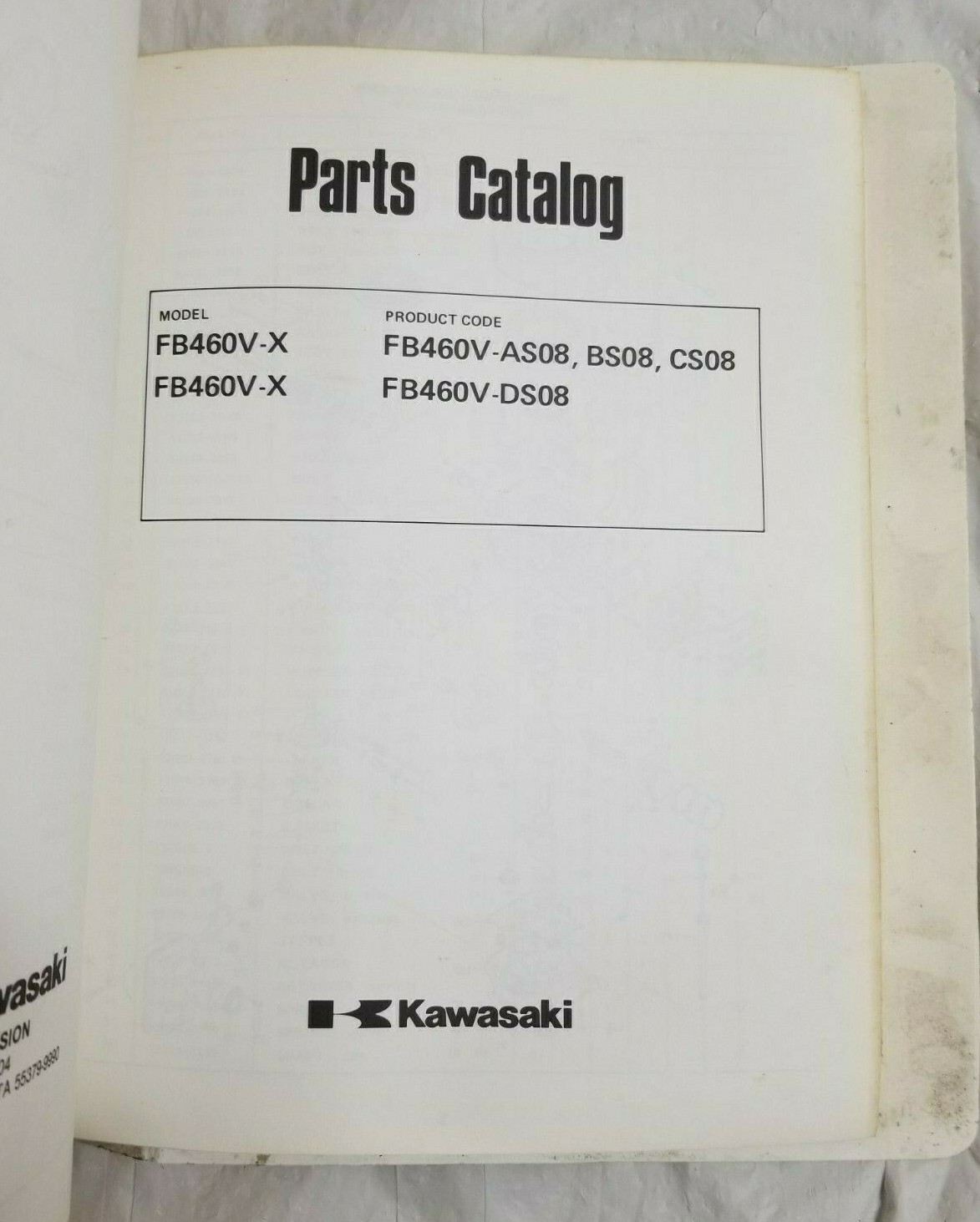 KAWASAKI Master Manual Parts & Service Vol 1 Part # 99969-0305PA Dealer Binder