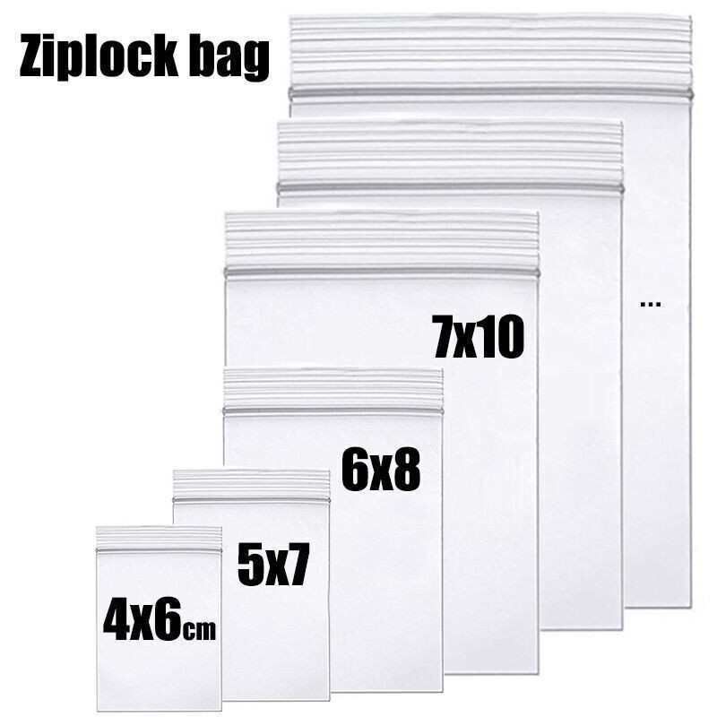 HEAVY DUTY 4 Mil Clear Seal Bags Reclosable Plastic Bag Jewelry 4Mil Reusable