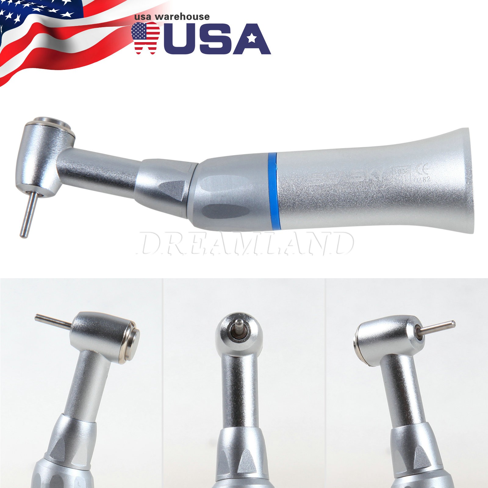 NSK Style Dental Slow Low Speed FG 1.6mm Burs Contra Angle Handpiece Push Button