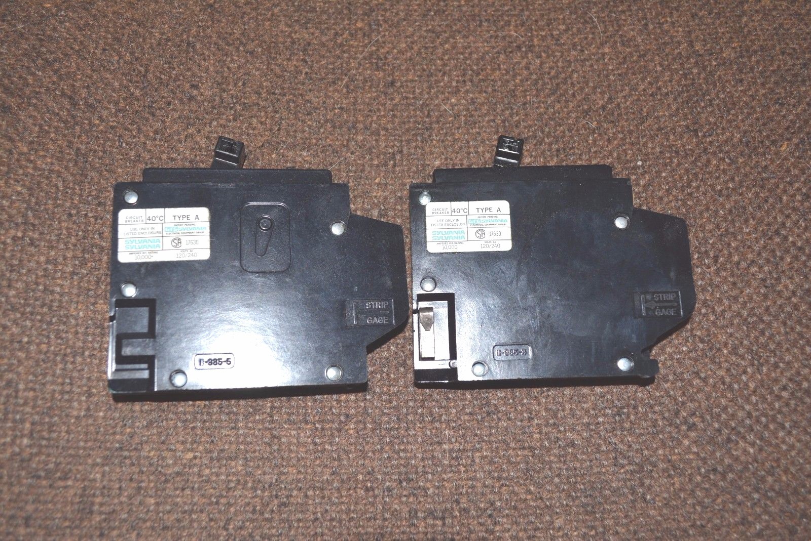 2-PK 20A Single Pole Type A 120/240VAC Circuit Breaker GTE Sylvania NEW A-120