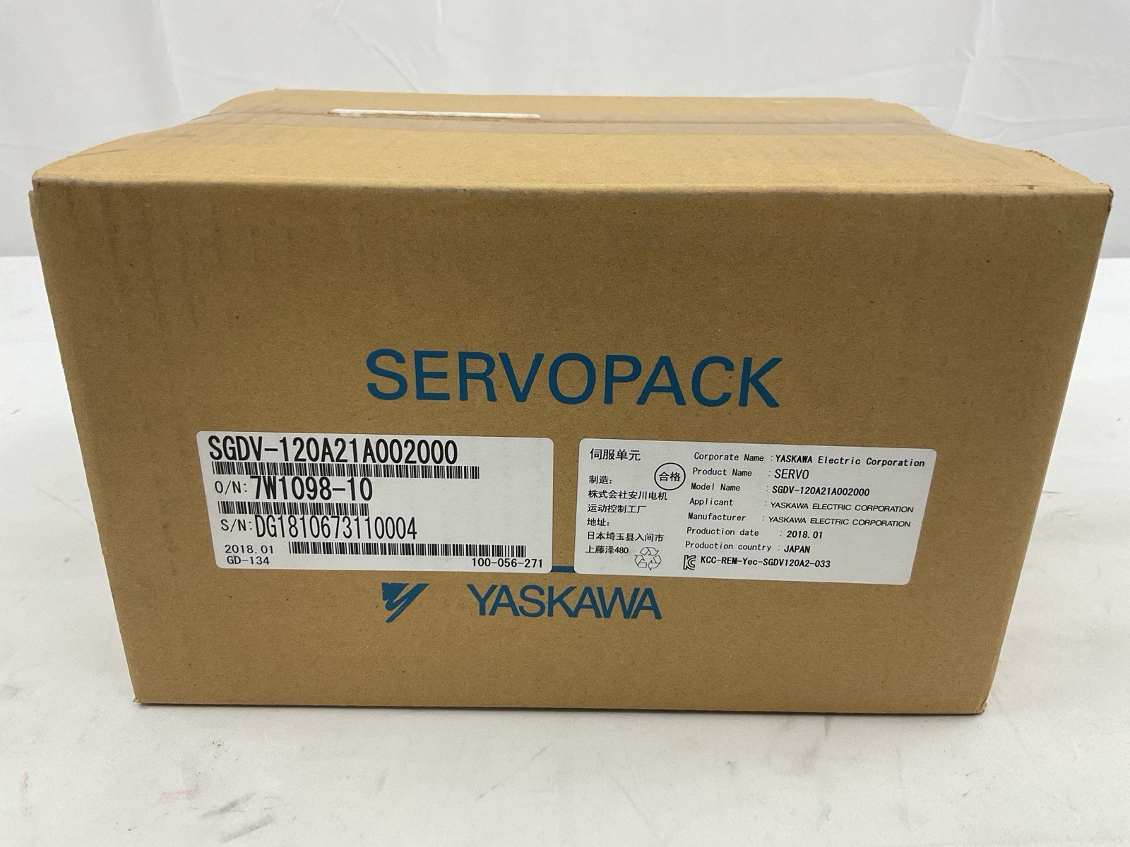 Yaskawa SGDV-120A21A002000 Servopack AC Servo Drive 200V 1.5kW New Sealed in box