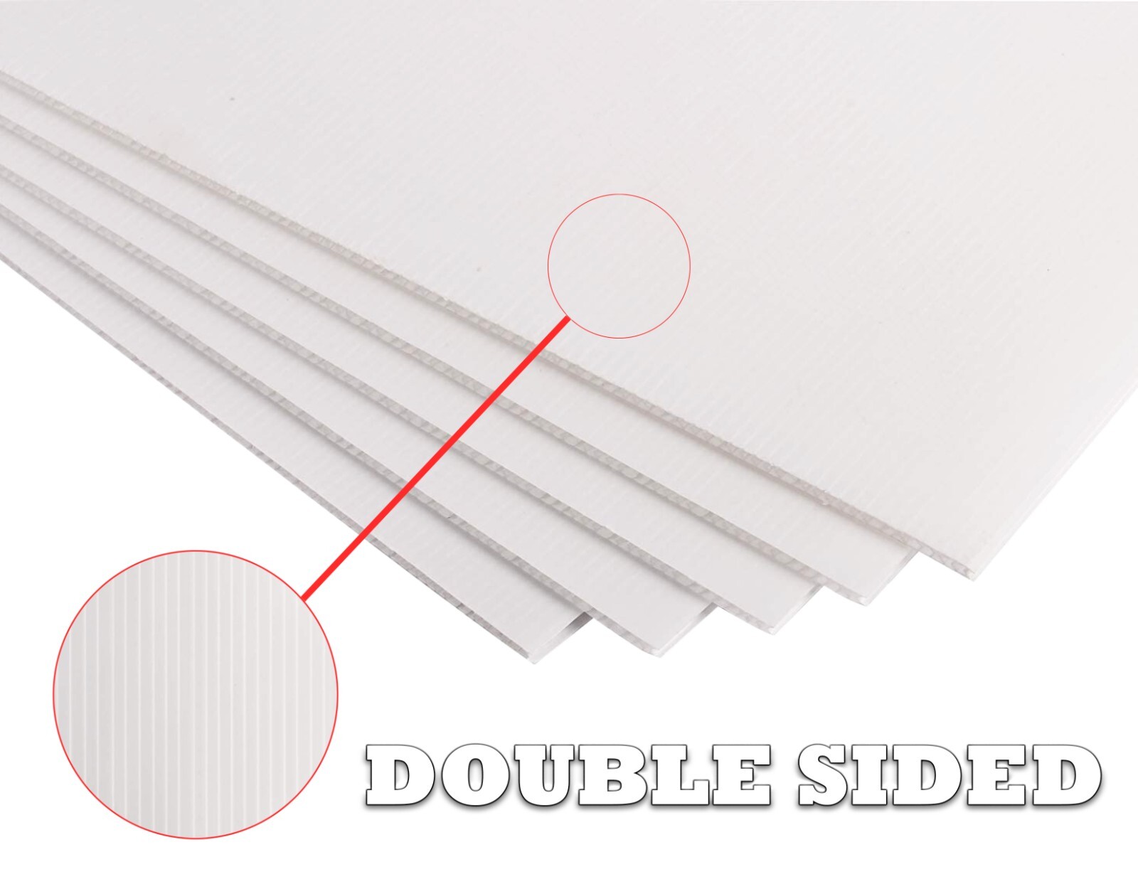4mm Corrugated White Plastic Sheets 18×24 24×36 24×48 36×36 Coroplast Sign SALE