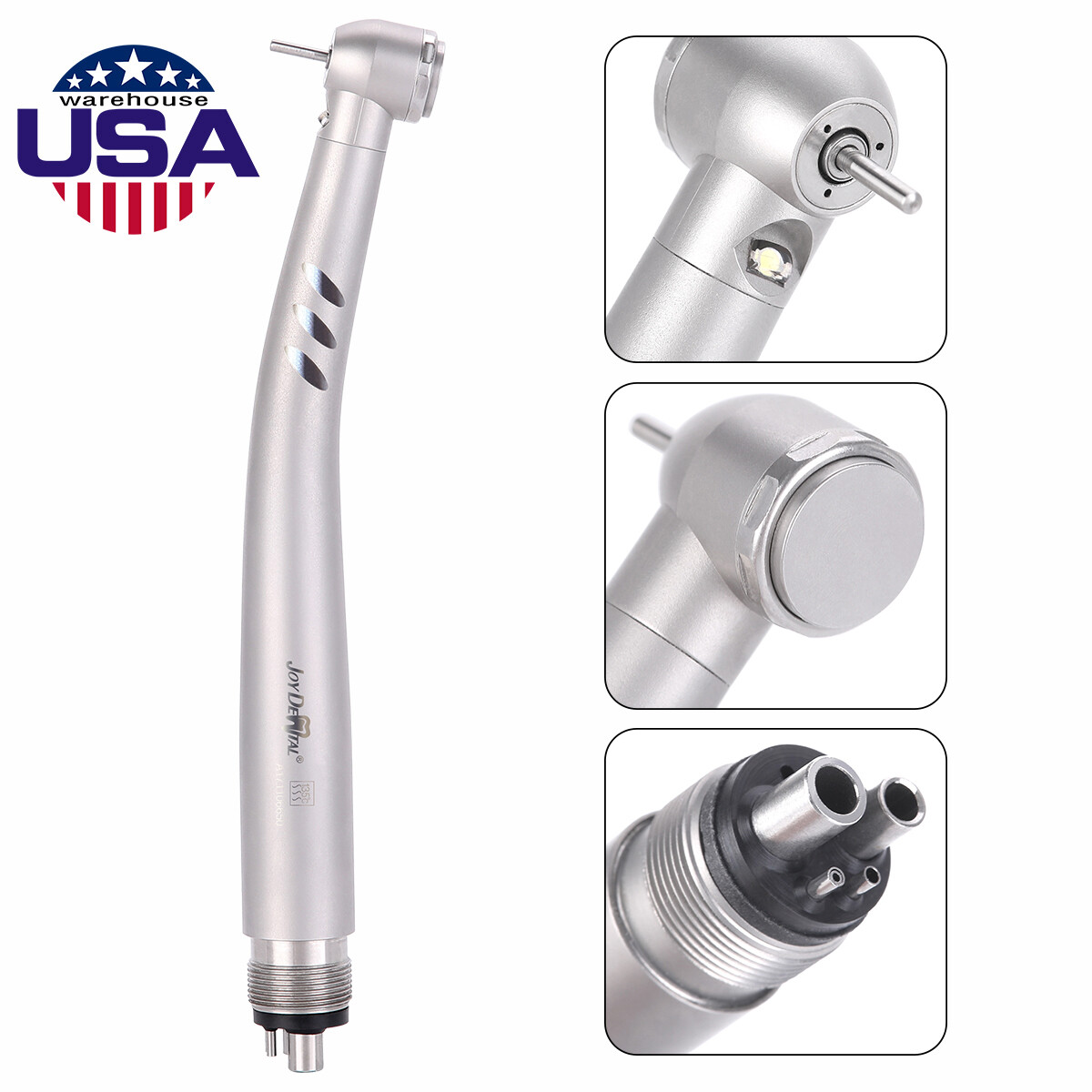 Joy Dental Fiber Optic LED E-generator High Speed Handpiece 2H/4Hole Torque Head