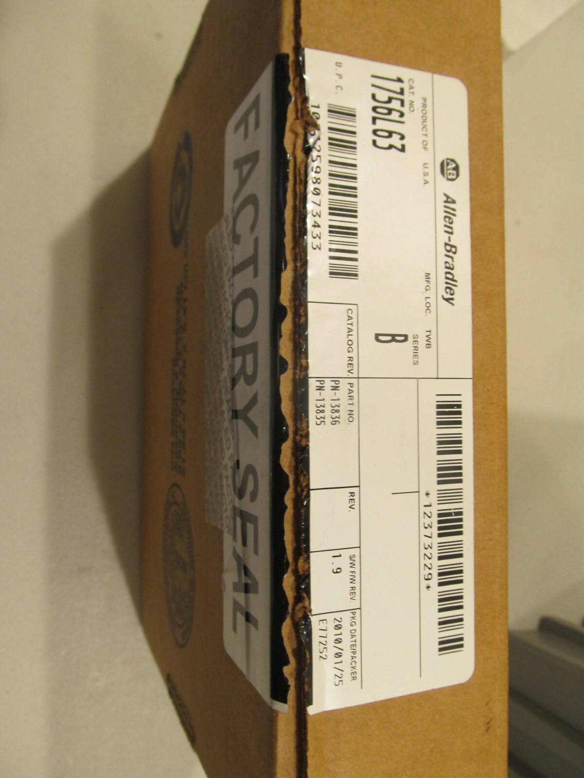 Allen Bradley Module, CPU, 8mb Memory, Controllogix, A Bradley/Mueller, 1756L63
