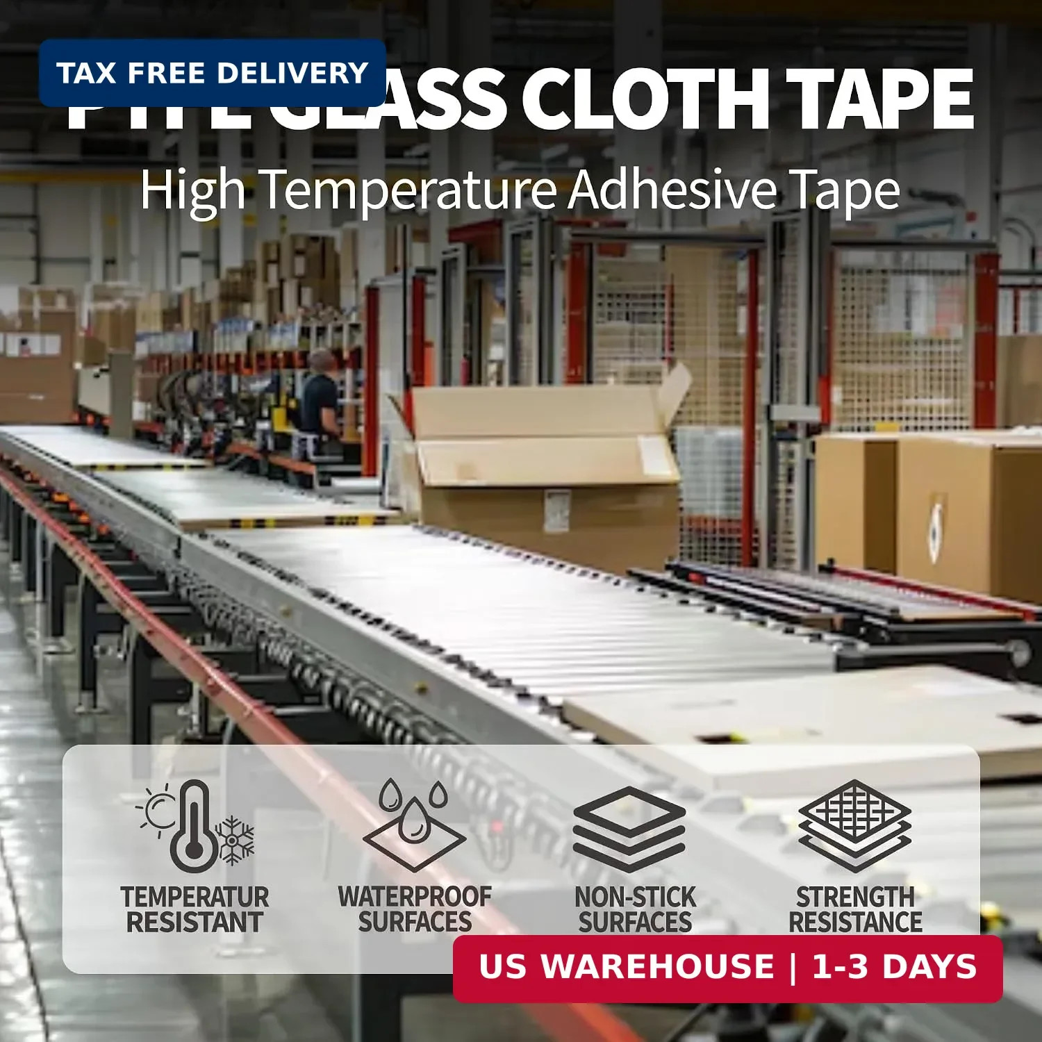 Teflone Tape, High Temperature PTFE Tape for Vacuum Sealer Machine, Hand Impulse