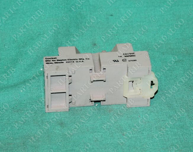 Dayton, 2A584F, Relay Socket 12p Cube Square Rectangle 7A 300VAC