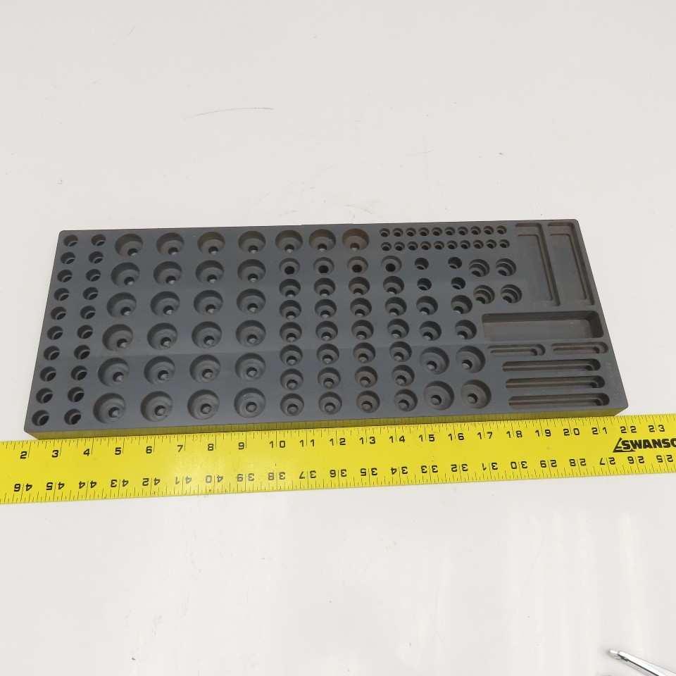 R&R Fixtures TC-500200 502mm x 197mm x 25mm Component Tray M6, M8, 1/4-20