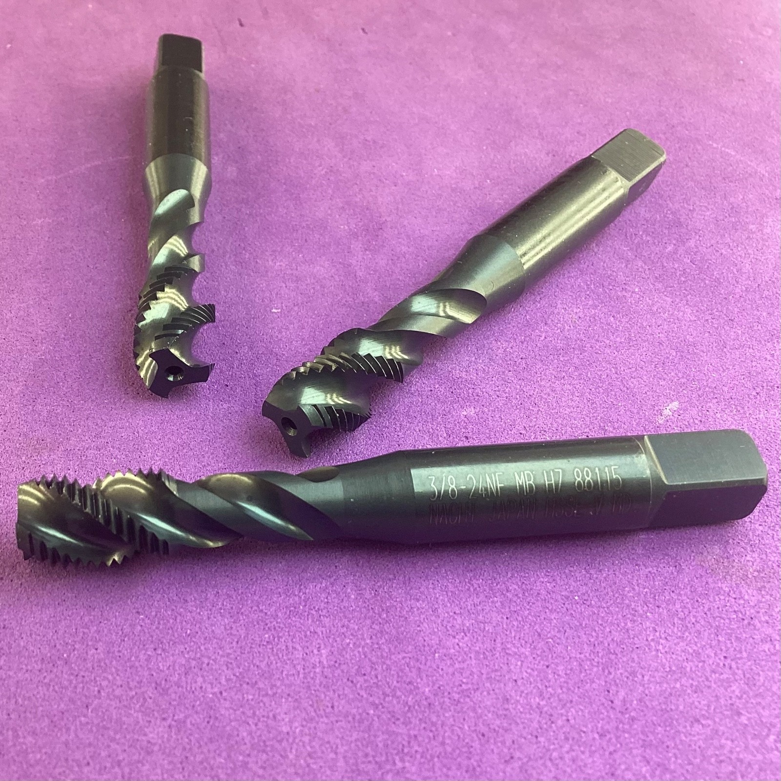 NACHI 3/8”- 24 NF Spiral Flute MBot H7 Tap; L981 / 88115 ; HSSE-V🎯Machinist