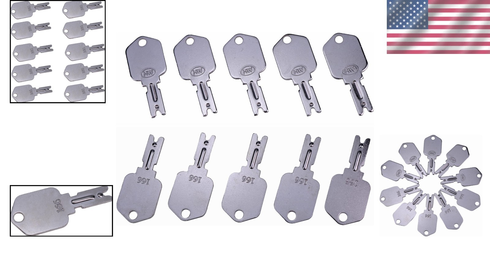 Lightweight 10X Forklift Ignition Keys – Perfect Replacement for Your Equipment
