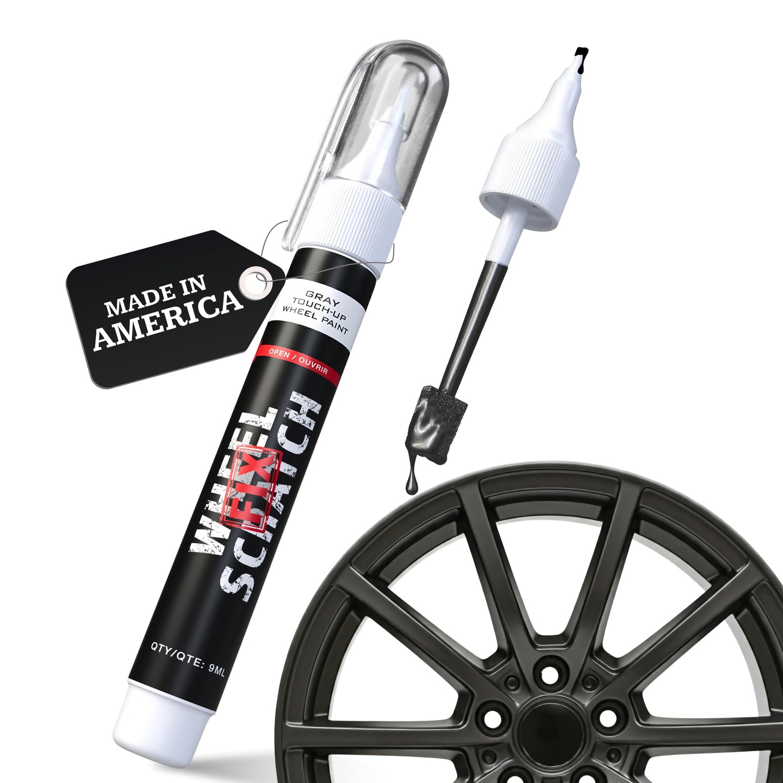 ® Dark Grey Magic Car Scratch Remover Pen – Alloy Wheel Touch Up Paint Pen fo…