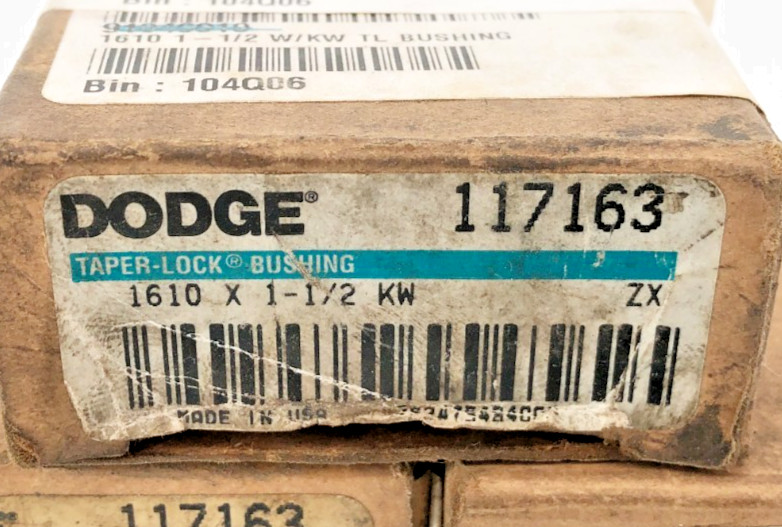Lot of 3 New Dodge 1610 X 1-1/2 KW Taper Lock Bushings 117163