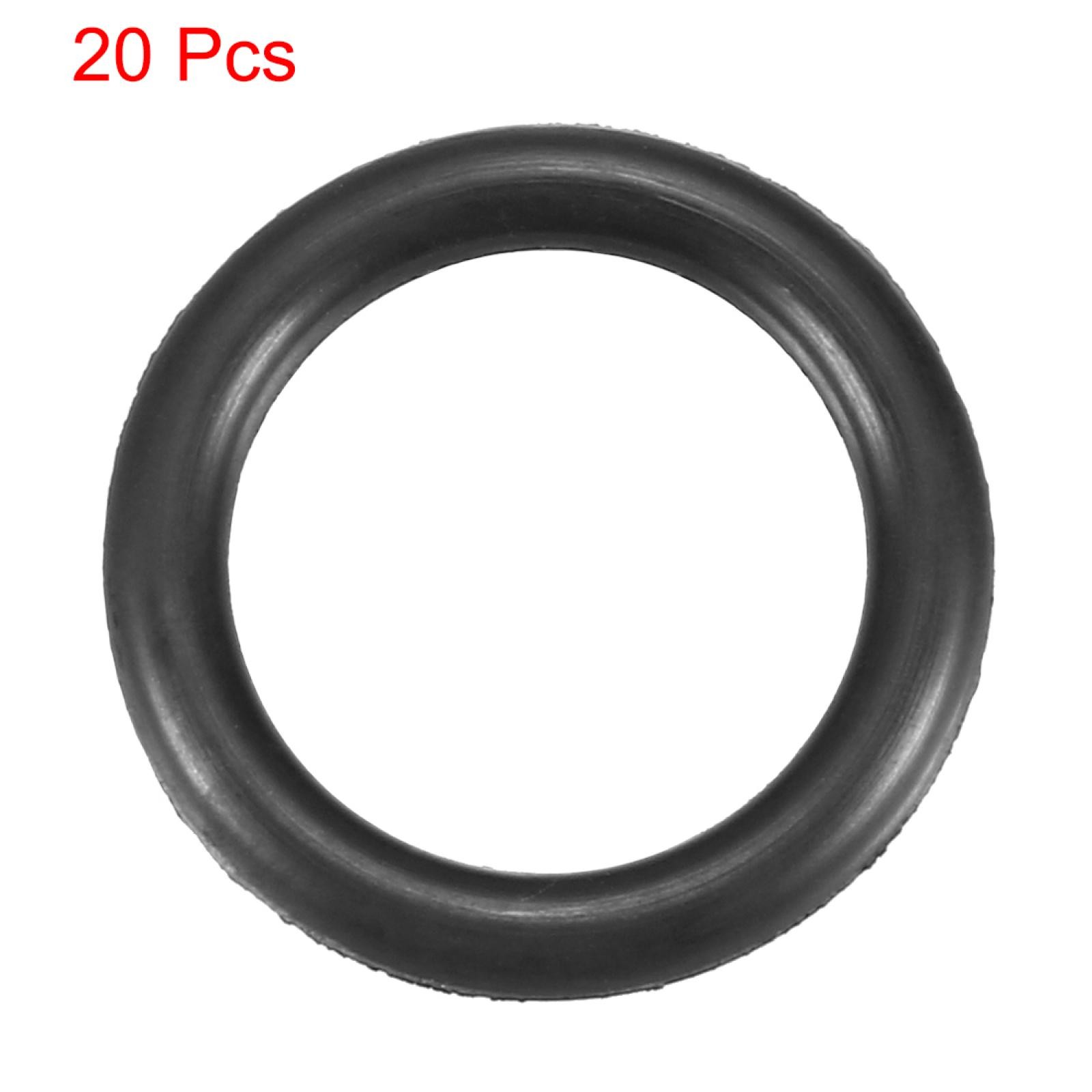 20 Pc Black Silicone O Ring Seal Washers 21mm x 15mm x 3mm