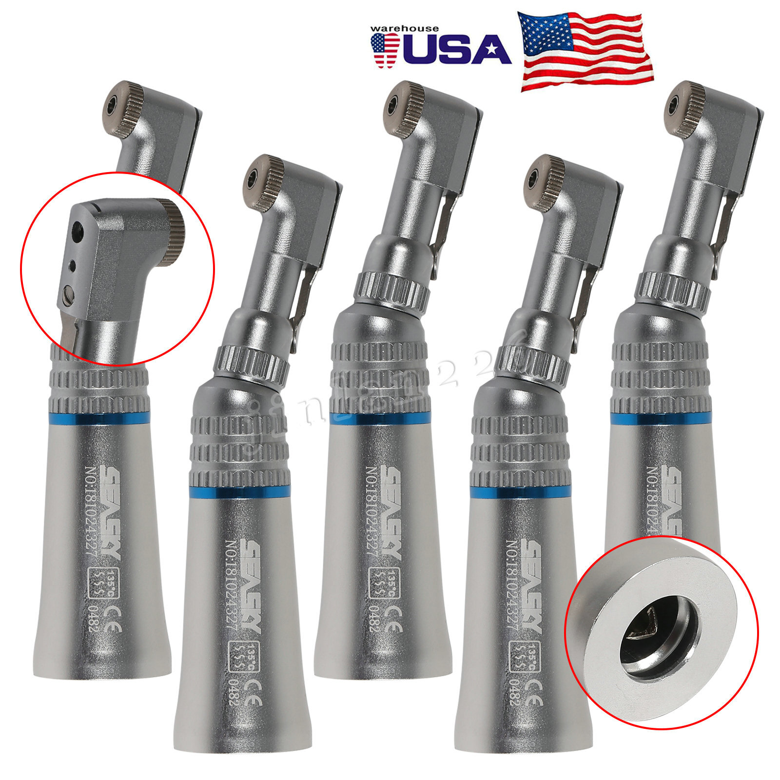 NSK PANA MAX Style Dental LED High Speed Handpiece Push Button 4 Hole Clean Head