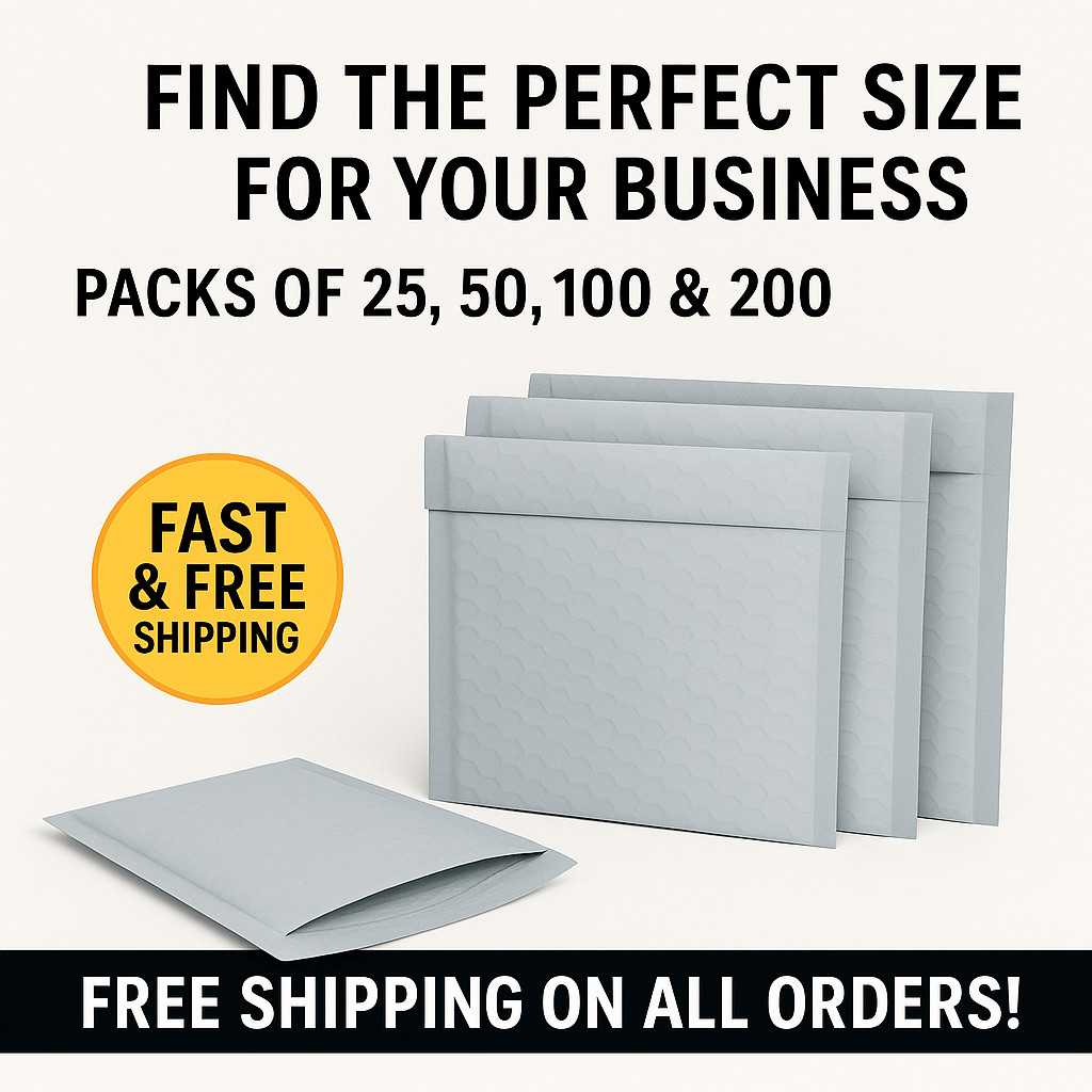 ANY SIZE POLY BUBBLE MAILERS SHIPPING MAILING ENVELOPES SELF SEAL PADDED