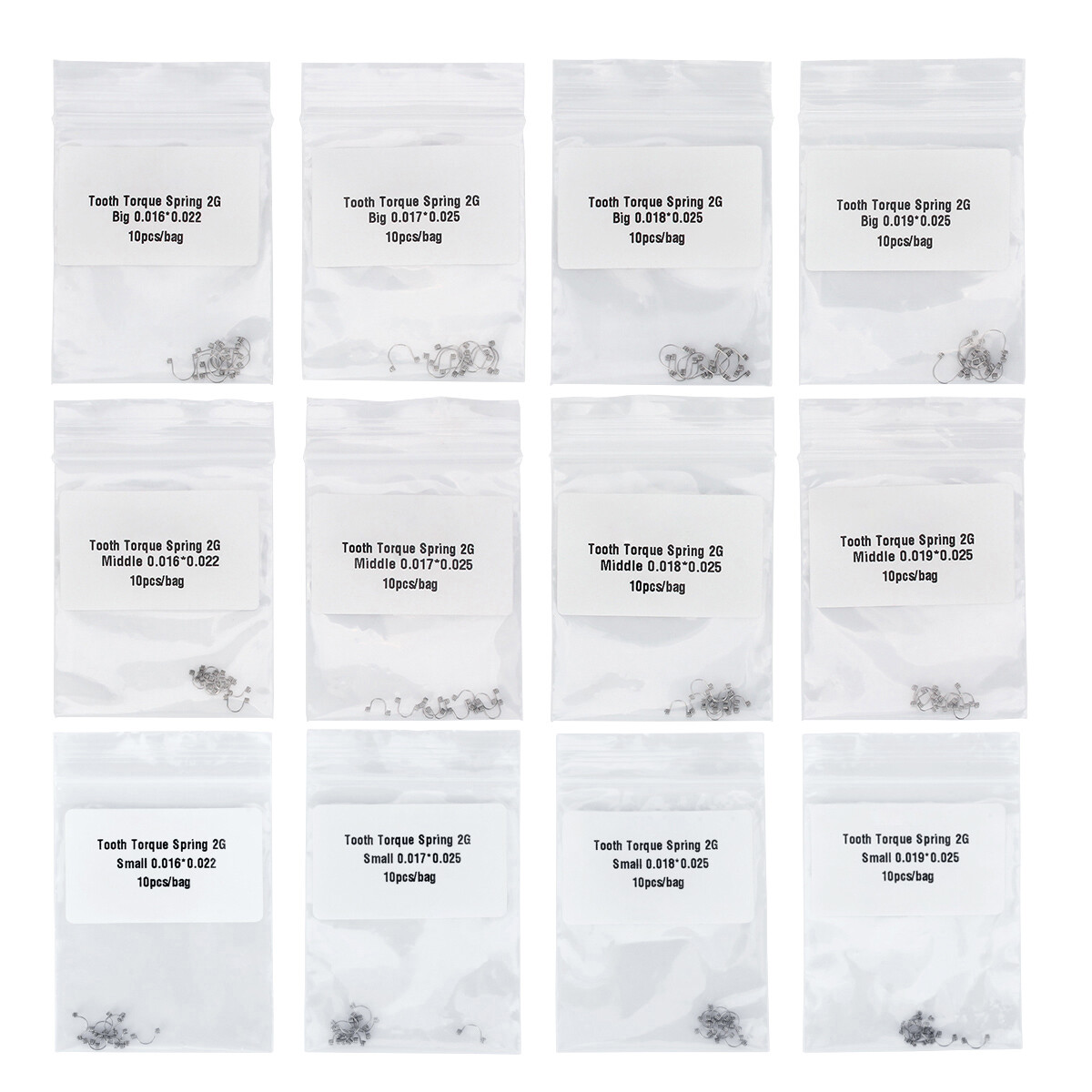 10pcs/Pack Dental Orthodontic Anterior Teeth Torque Rectangular Springs AZDENT