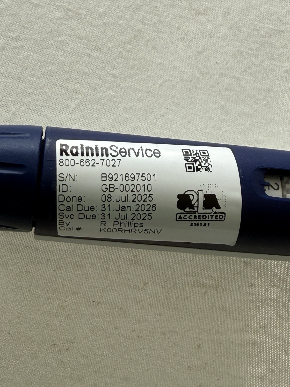 Rainin L-1000 XLS Pipet Lite ~ LTS 100-1000ul LTS ~ Single Channel ~ Calibrated