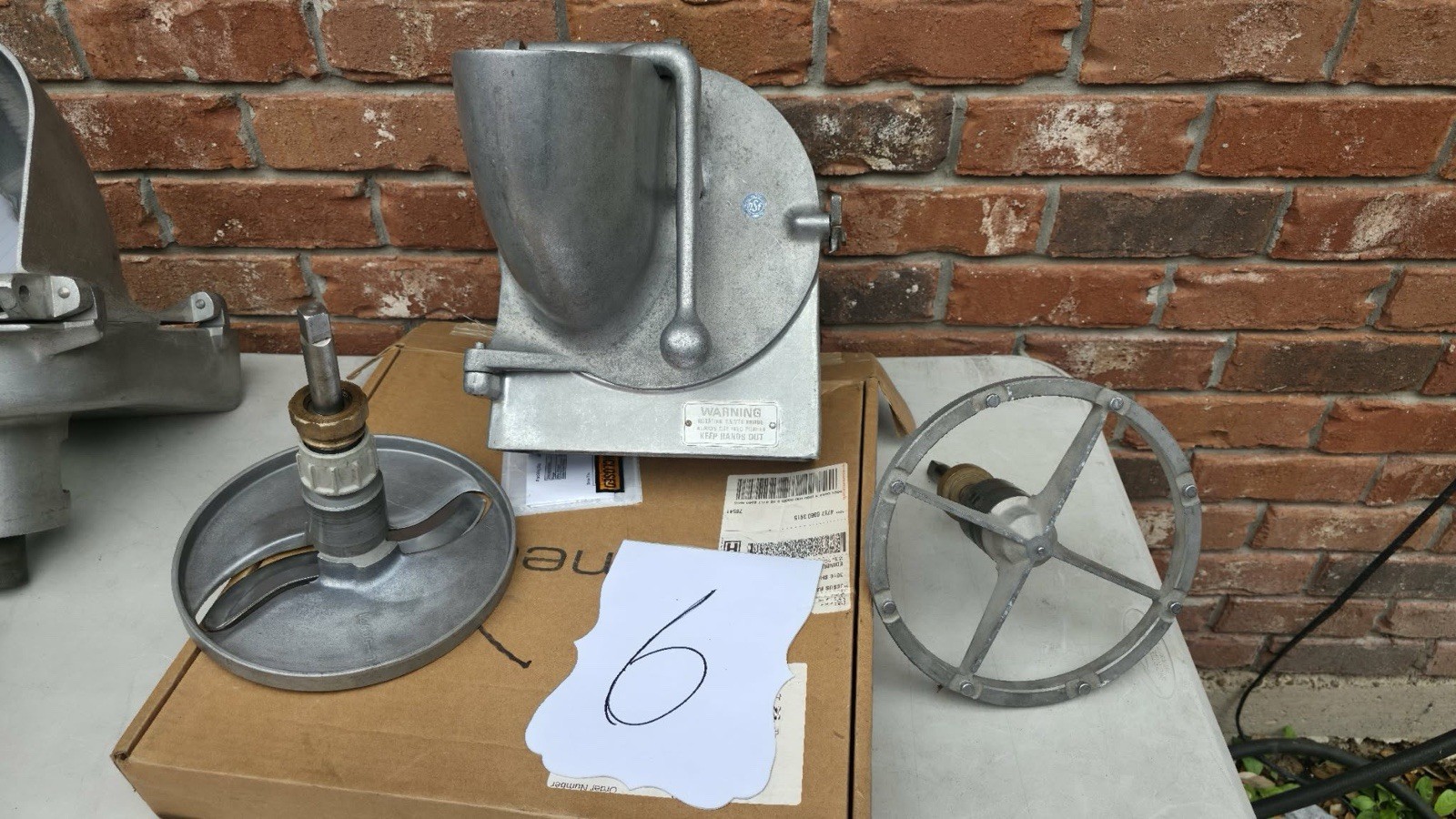 Hobart Pelican Head Mixer Attachment Shredder Grater Slicer Lot 6
