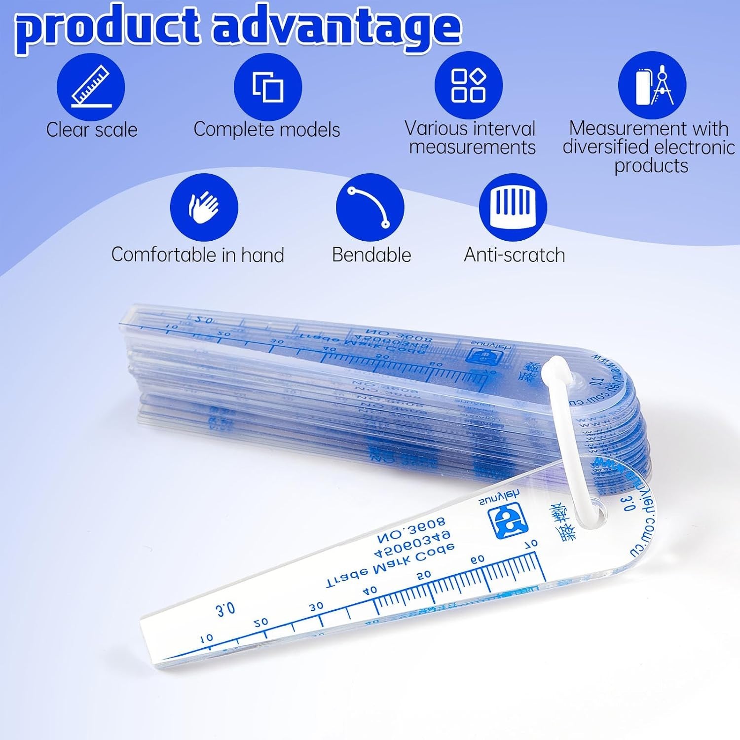 1 Set Plastic Feeler Gauge 0.05mm to 3mm Metric Gap 21 in 1 Measurement Tool …