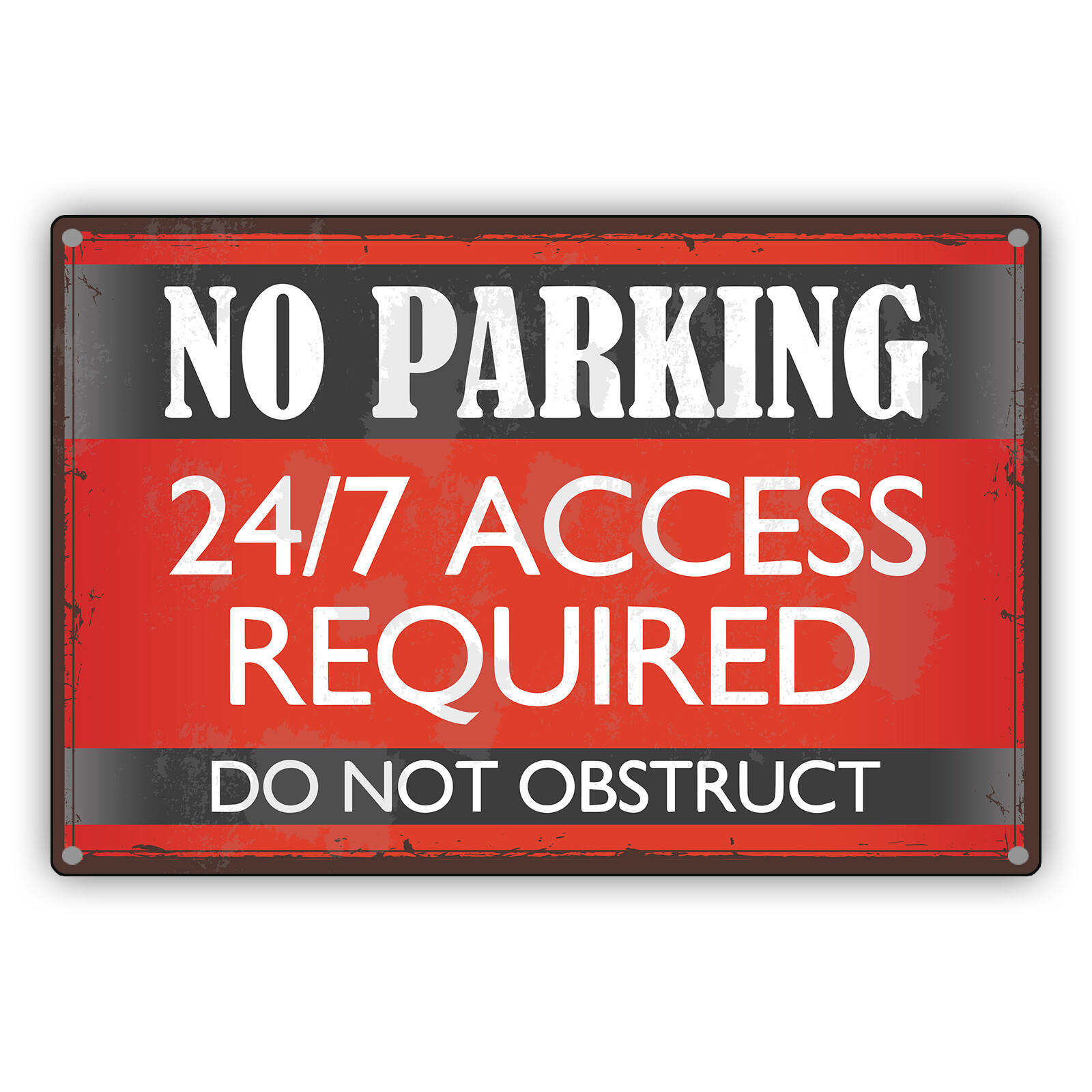 No Parking 24/7 Access Required Do Not Obstruct Vintage Décor Aluminum Sign