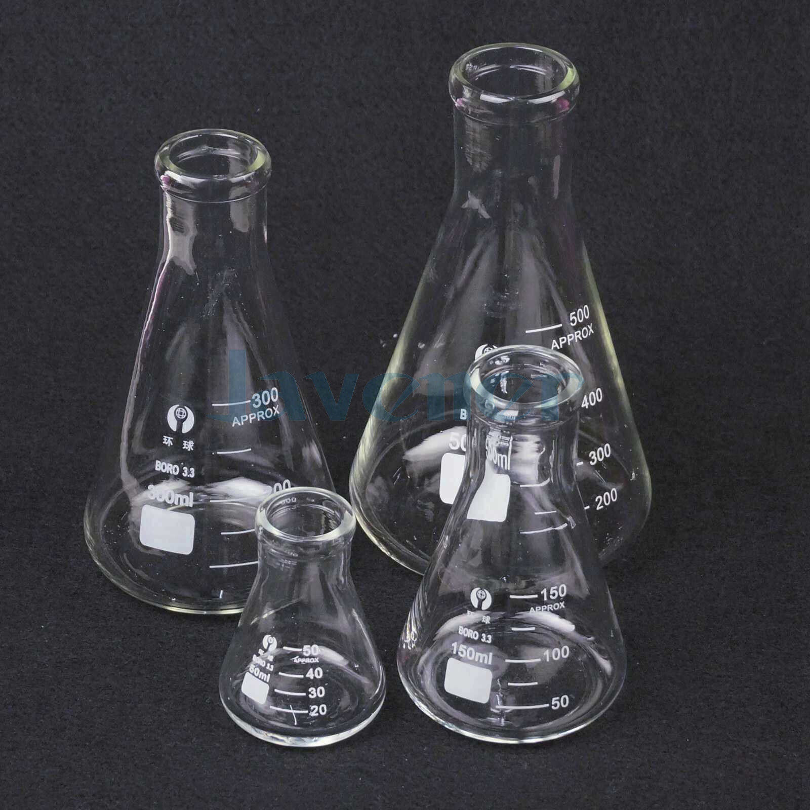 50/100/150/200/250/300/500/1000ml Borosilicate Glass Conical Erlenmeyer Flask