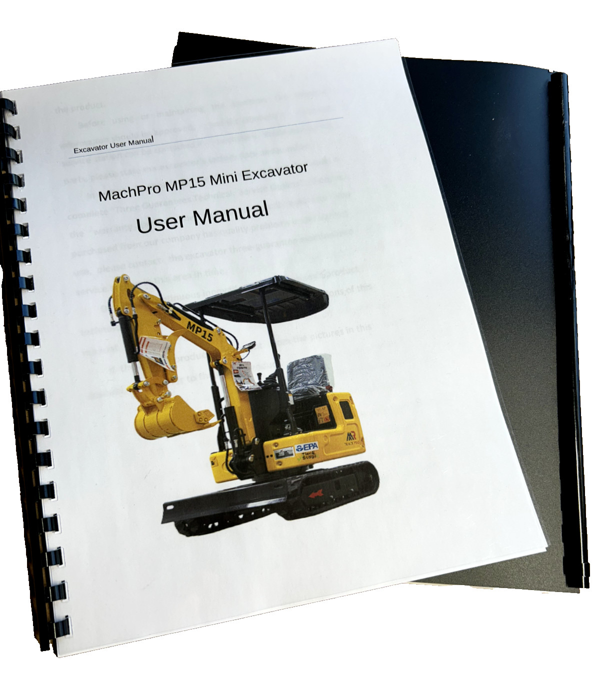 1.5-Ton Mini Excavator Track Hoe MachPro MP15 Operation & Maintenance Manual